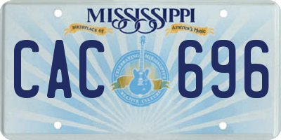 MS license plate CAC696