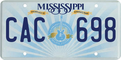 MS license plate CAC698