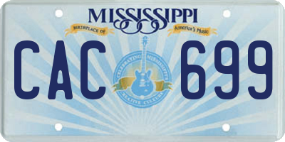 MS license plate CAC699