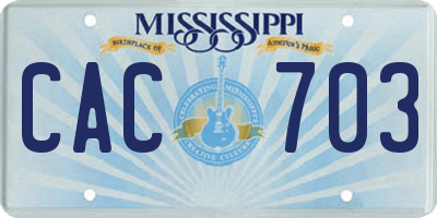 MS license plate CAC703