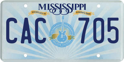 MS license plate CAC705