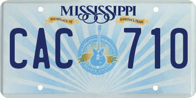MS license plate CAC710