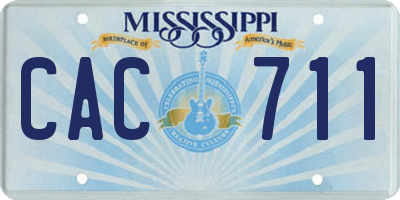 MS license plate CAC711