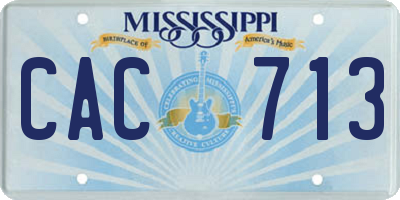 MS license plate CAC713