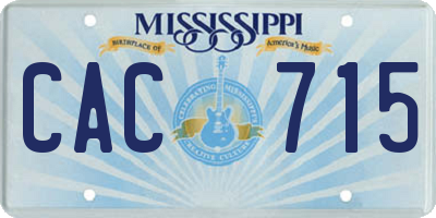 MS license plate CAC715