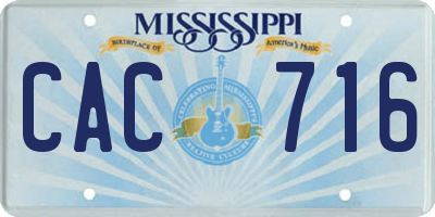 MS license plate CAC716