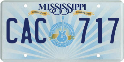 MS license plate CAC717