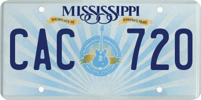 MS license plate CAC720