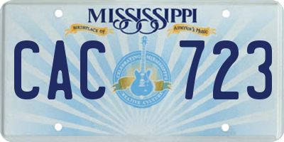 MS license plate CAC723