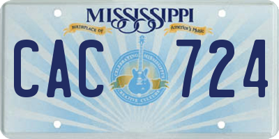 MS license plate CAC724