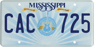 MS license plate CAC725