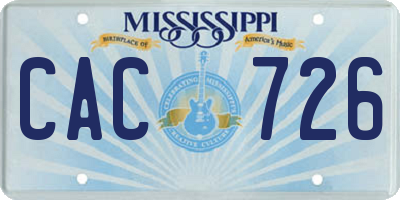 MS license plate CAC726