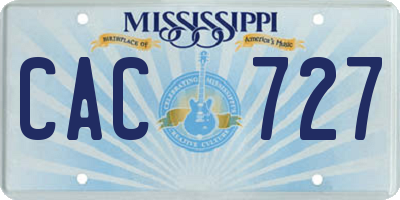 MS license plate CAC727