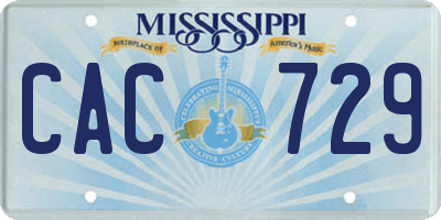 MS license plate CAC729