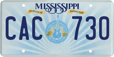 MS license plate CAC730