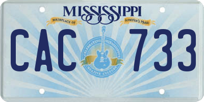 MS license plate CAC733