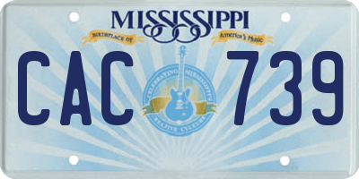 MS license plate CAC739
