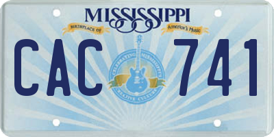 MS license plate CAC741
