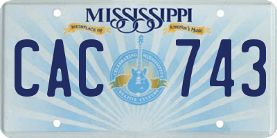 MS license plate CAC743