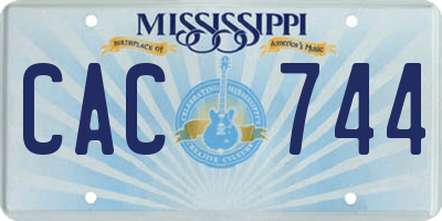 MS license plate CAC744