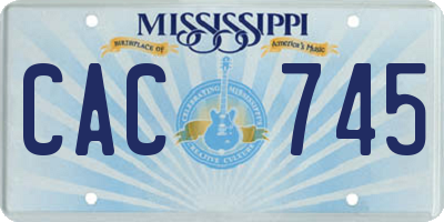 MS license plate CAC745