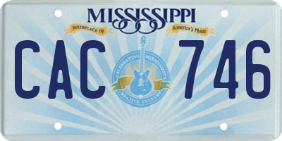 MS license plate CAC746