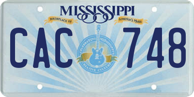 MS license plate CAC748
