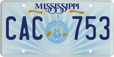 MS license plate CAC753