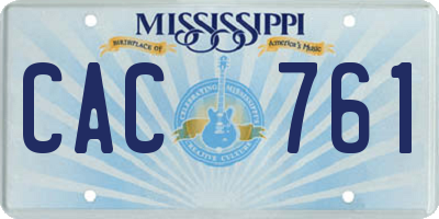 MS license plate CAC761