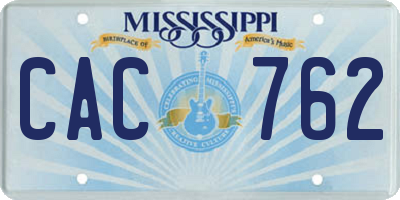 MS license plate CAC762