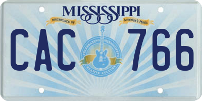 MS license plate CAC766