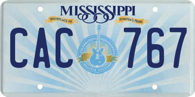 MS license plate CAC767