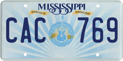 MS license plate CAC769