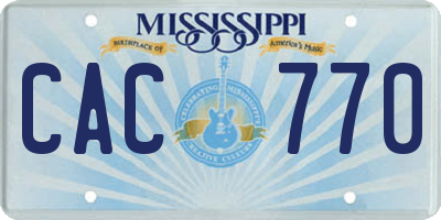 MS license plate CAC770