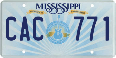 MS license plate CAC771