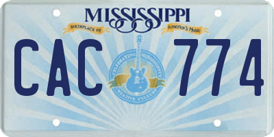 MS license plate CAC774