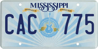 MS license plate CAC775
