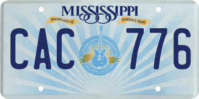 MS license plate CAC776