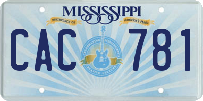 MS license plate CAC781