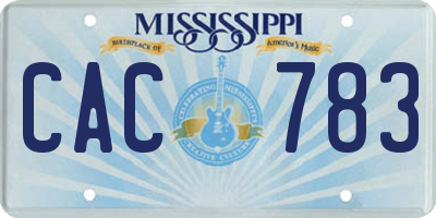 MS license plate CAC783