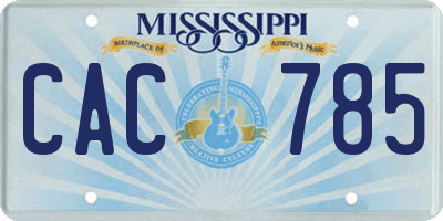 MS license plate CAC785