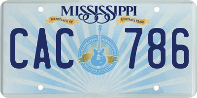 MS license plate CAC786