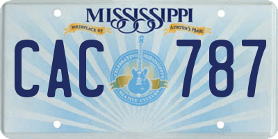 MS license plate CAC787