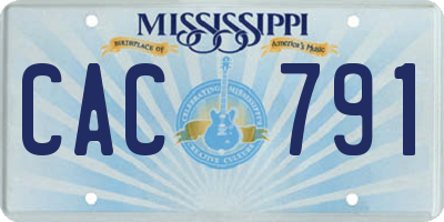 MS license plate CAC791