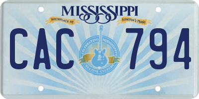 MS license plate CAC794