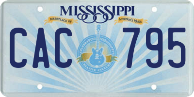 MS license plate CAC795