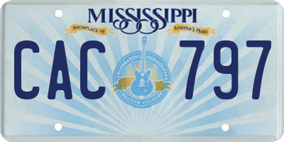 MS license plate CAC797