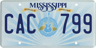 MS license plate CAC799
