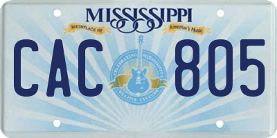 MS license plate CAC805