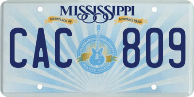 MS license plate CAC809